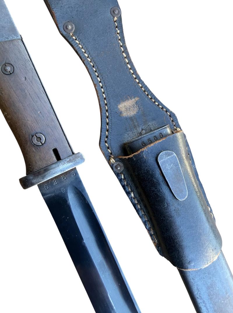 K98 Bayonet with leather Frog