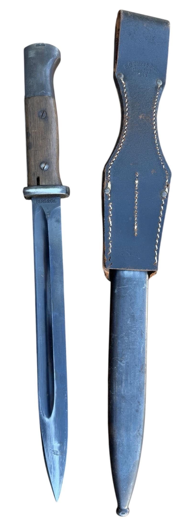 K98 Bayonet with leather Frog