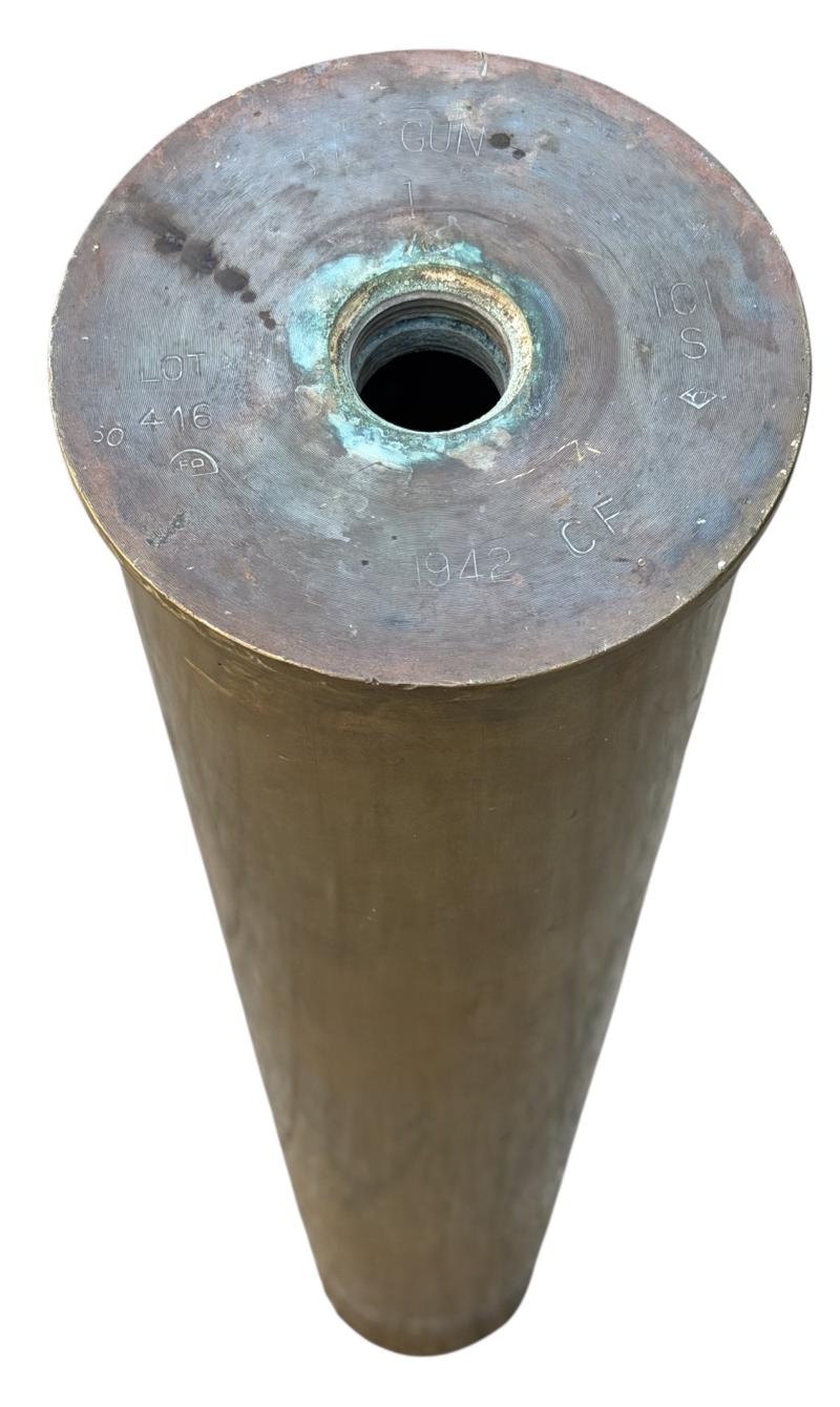 British WW2 QF 3.7-Inch AA Gun Brass Shell/Casing