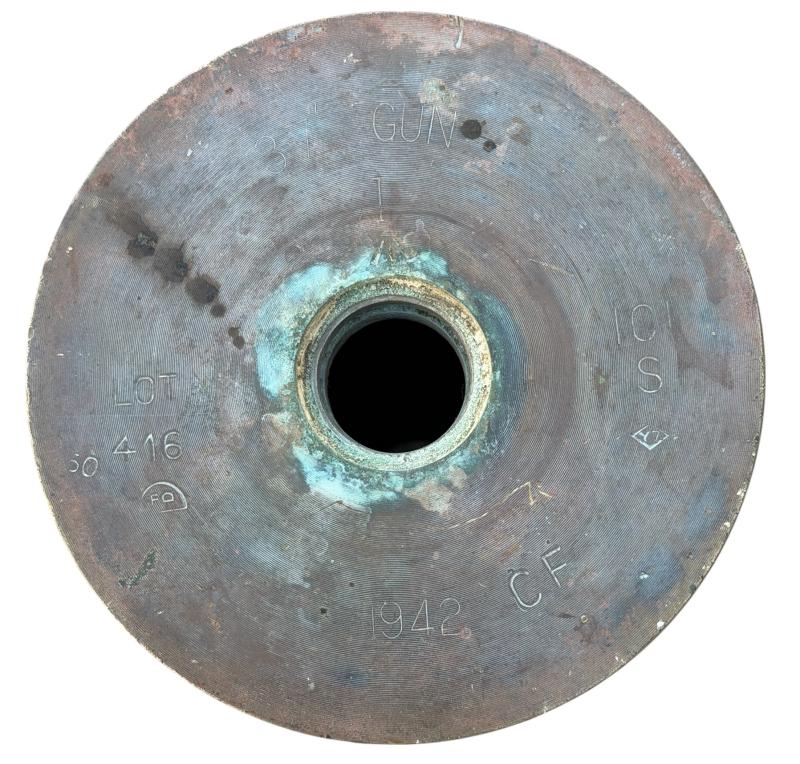 British WW2 QF 3.7-Inch AA Gun Brass Shell/Casing