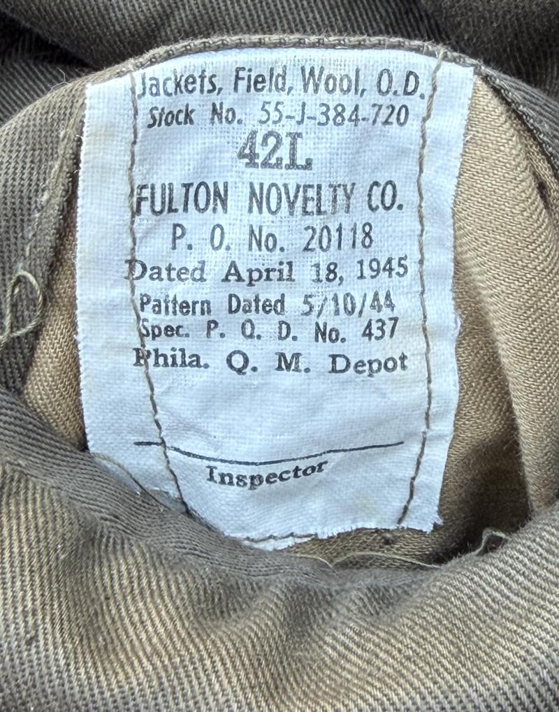US WW2 Ike Jacket Technician Fourth Grade