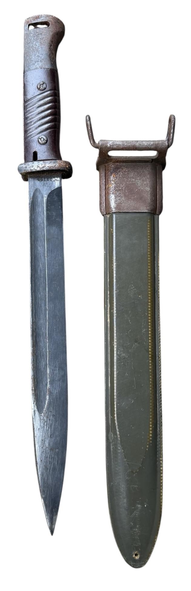 K98 Bayonet in US WW2 Garand Bayonet Scabbards