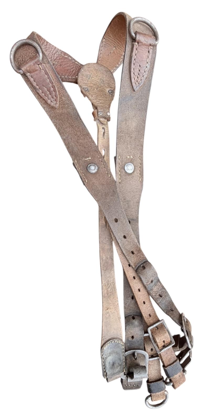 Wehrmacht/WaffenSS combat Y strap (Koppeltragenstell) Brown