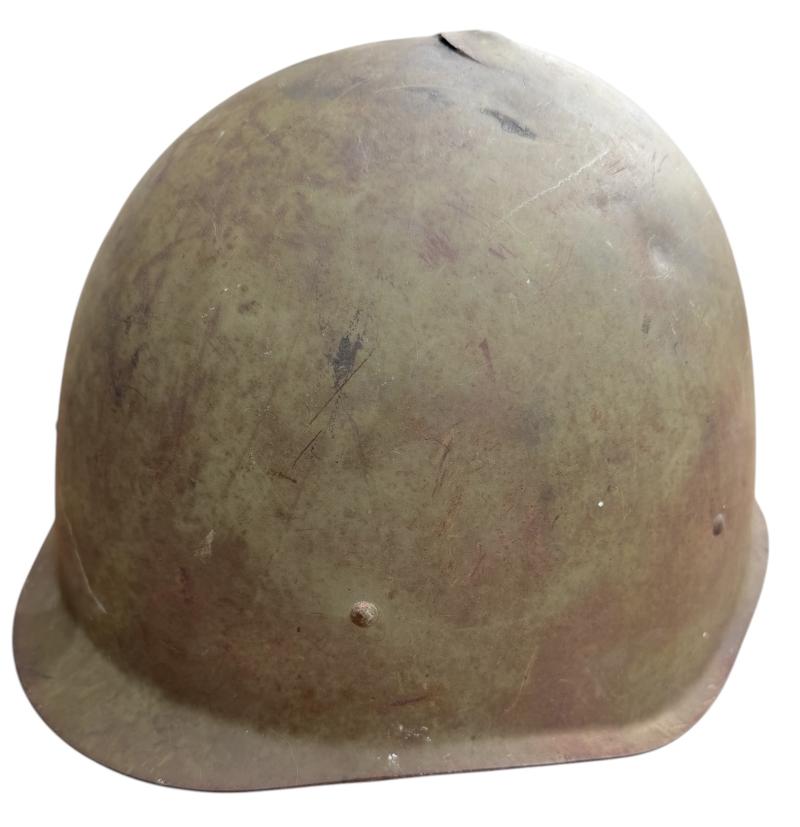 Soviet WW2 SSH40 Helmet with combat damage