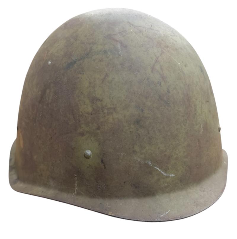 Soviet WW2 SSH40 Helmet with combat damage