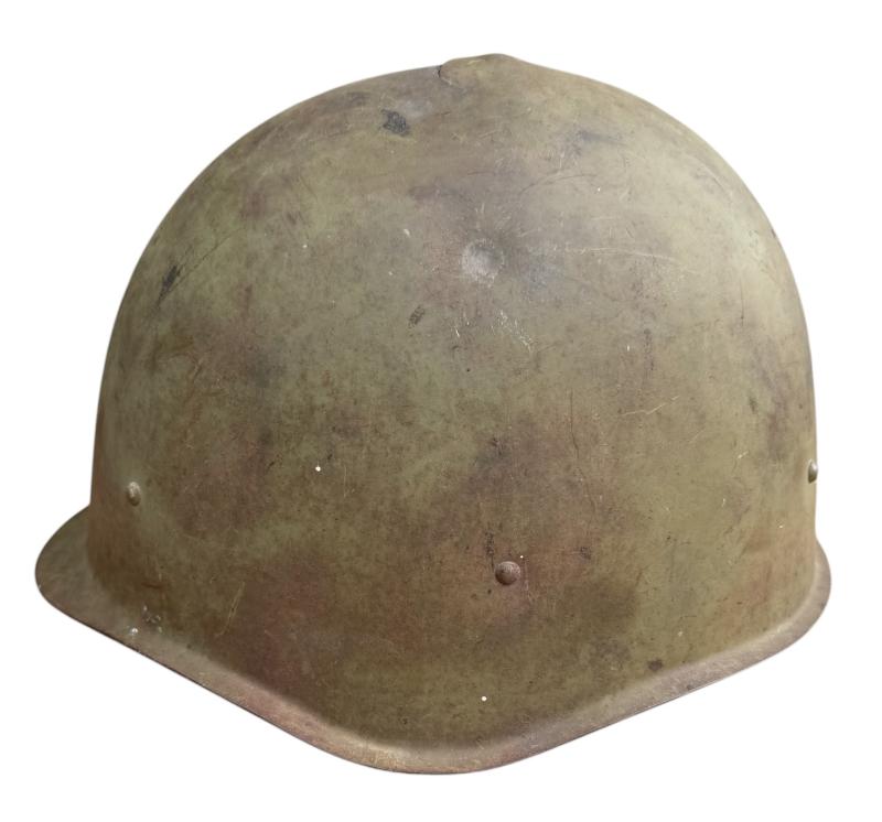 Soviet WW2 SSH40 Helmet with combat damage