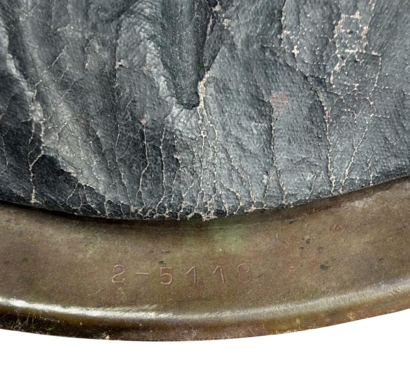 Soviet WW2 SSH40 Helmet with combat damage