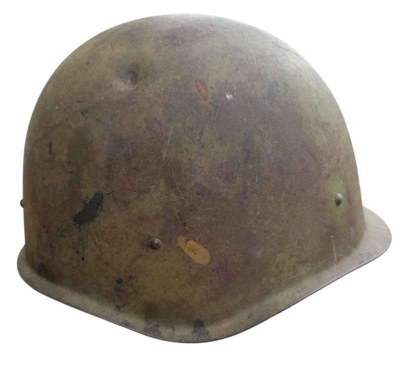 Soviet WW2 SSH40 Helmet with combat damage