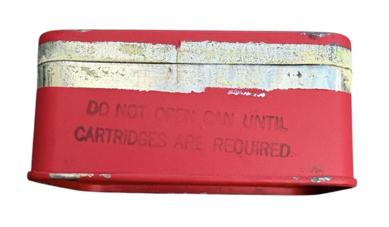 US WW2 Metal Flare Tin with 3 (Empty) Red Signal Flares