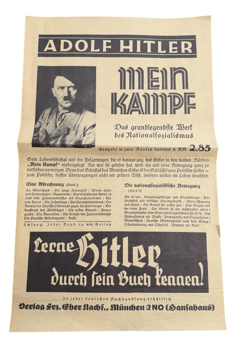 Third Reich advertising Poster for the Mein Kampf Book