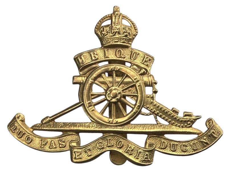 British WW2 Royal Artillery Cap Badge