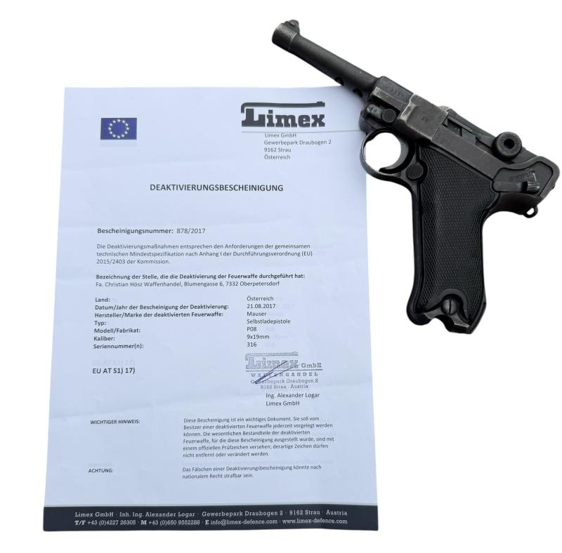 EU Deko P08 “Luger” Pistol