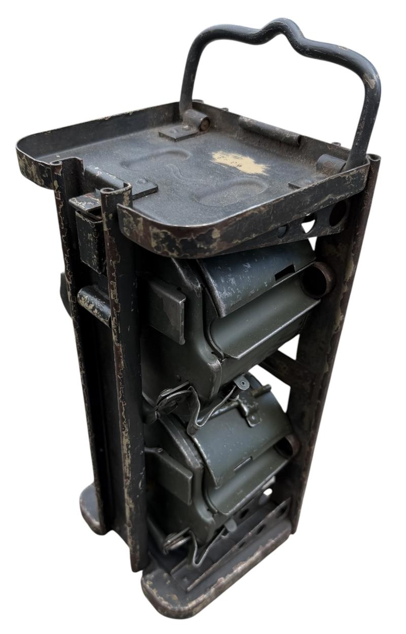 Very nice used MG34/42 Machinegun ammunition drums in carrying frame.