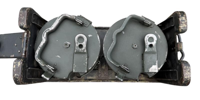 Very nice used MG34/42 Machinegun ammunition drums in carrying frame.