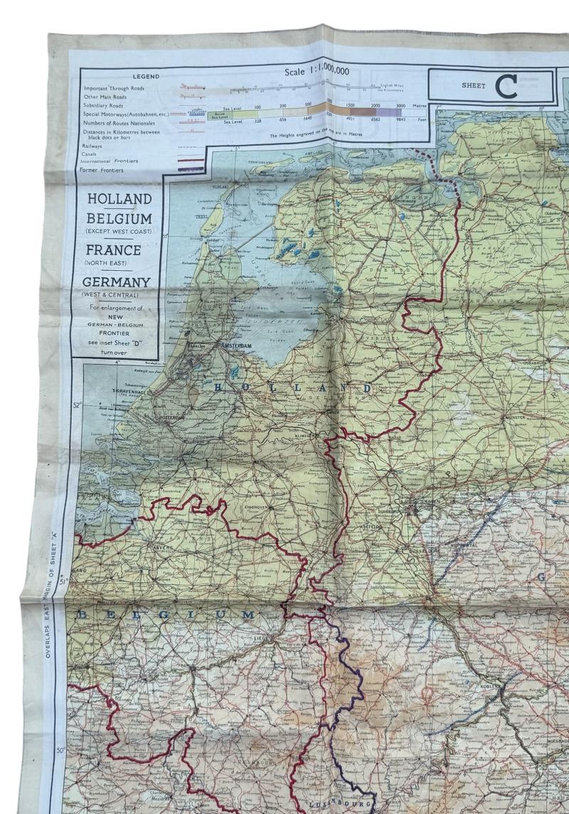 British/US WW2 Silk Escape Map