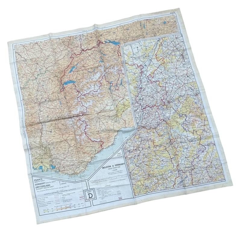 British/US WW2 Silk Escape Map