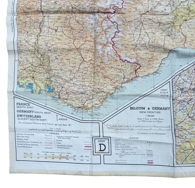 British/US WW2 Silk Escape Map