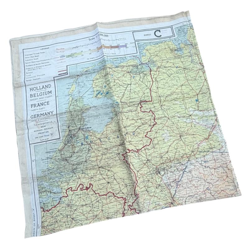 British/US WW2 Silk Escape Map