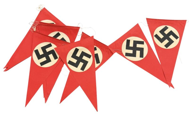 Third Reich Paper Swastika Pennants