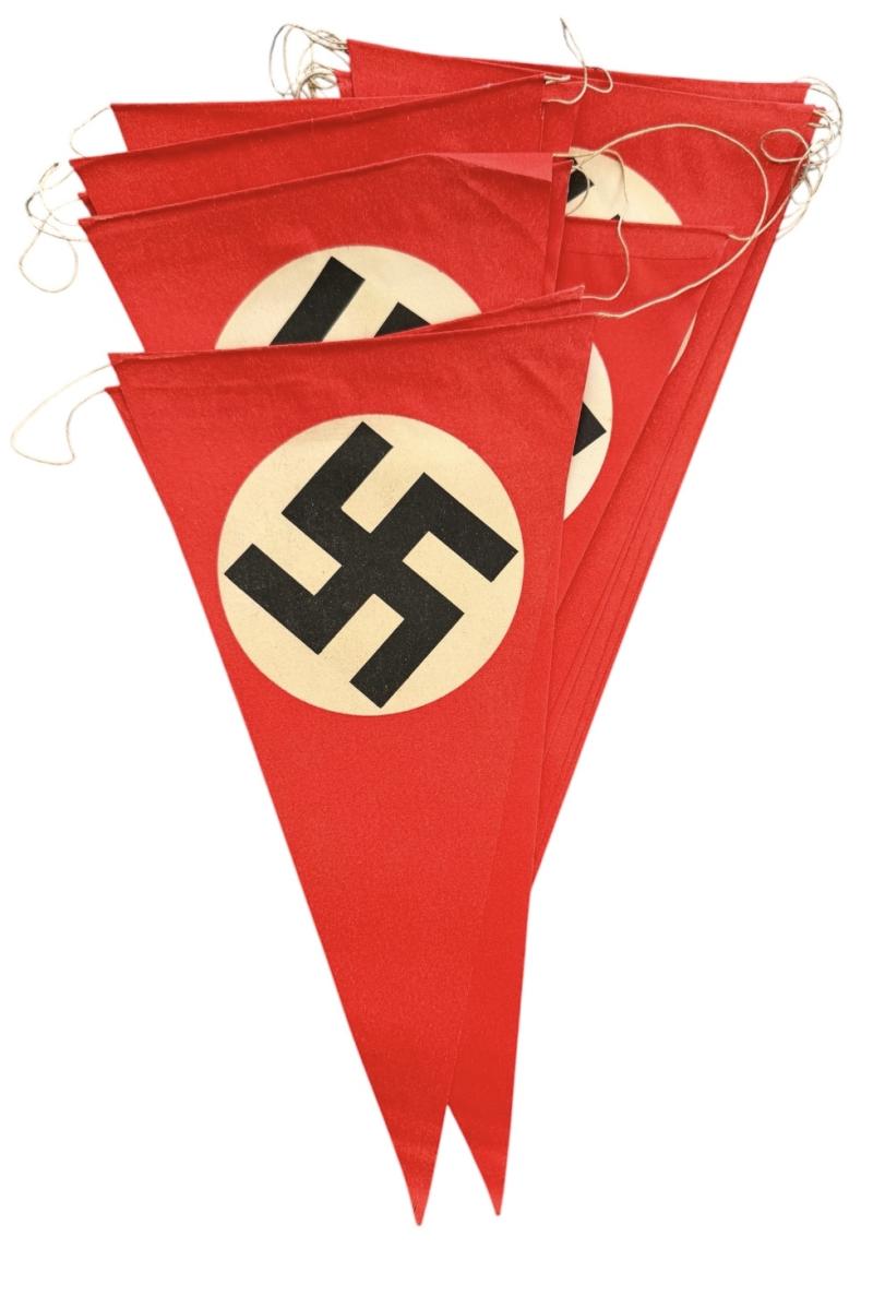 Third Reich Paper Swastika Pennants