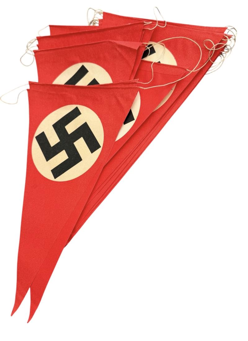 Third Reich Paper Swastika Pennants