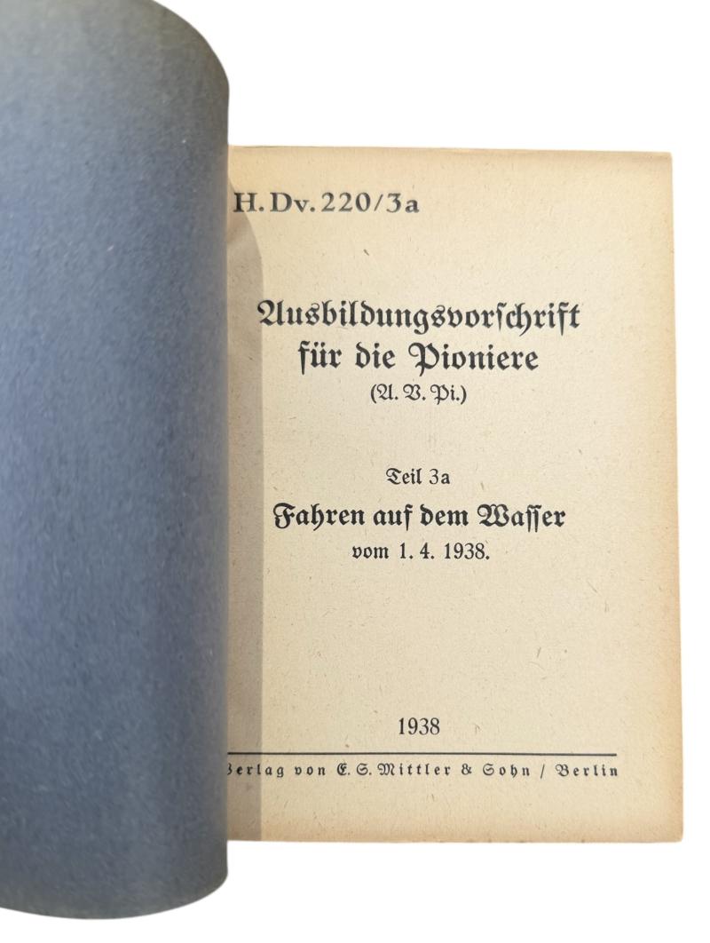 Wehrmacht Pioniere Training Booklet