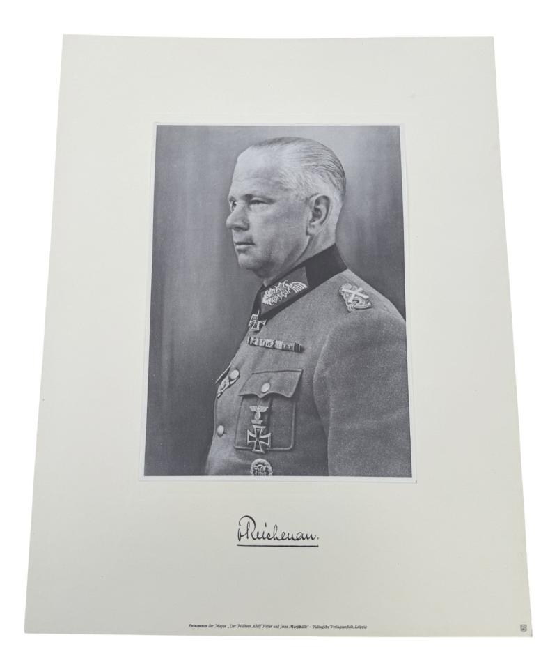 Portrait Photo Generalfeldmarschall Walter Karl Gustav August Ernst von Reichenau