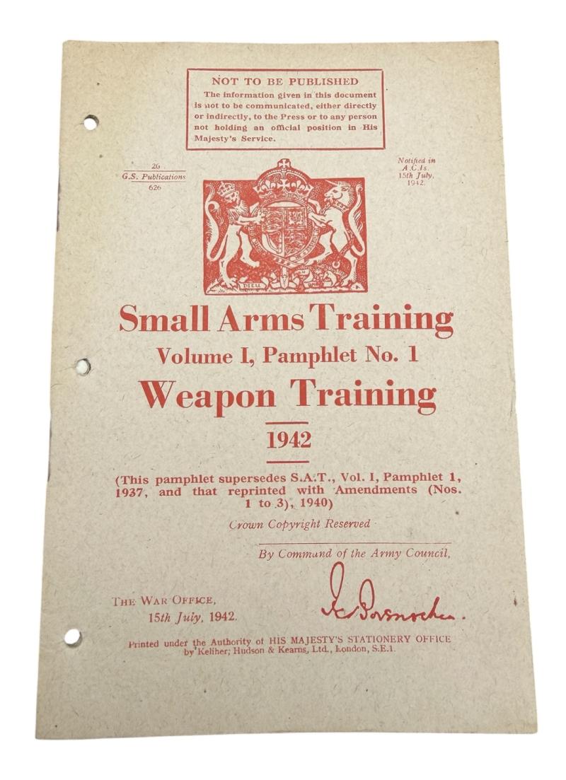 British WW2 Small Arms Training Booklet