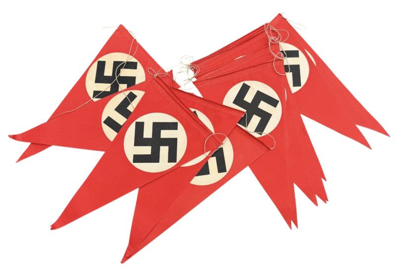 Third Reich Paper Swastika Pennants