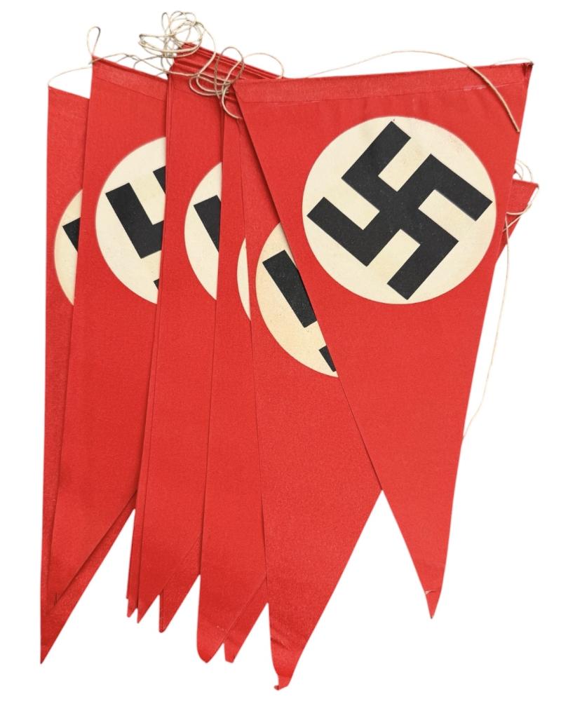 Third Reich Paper Swastika Pennants