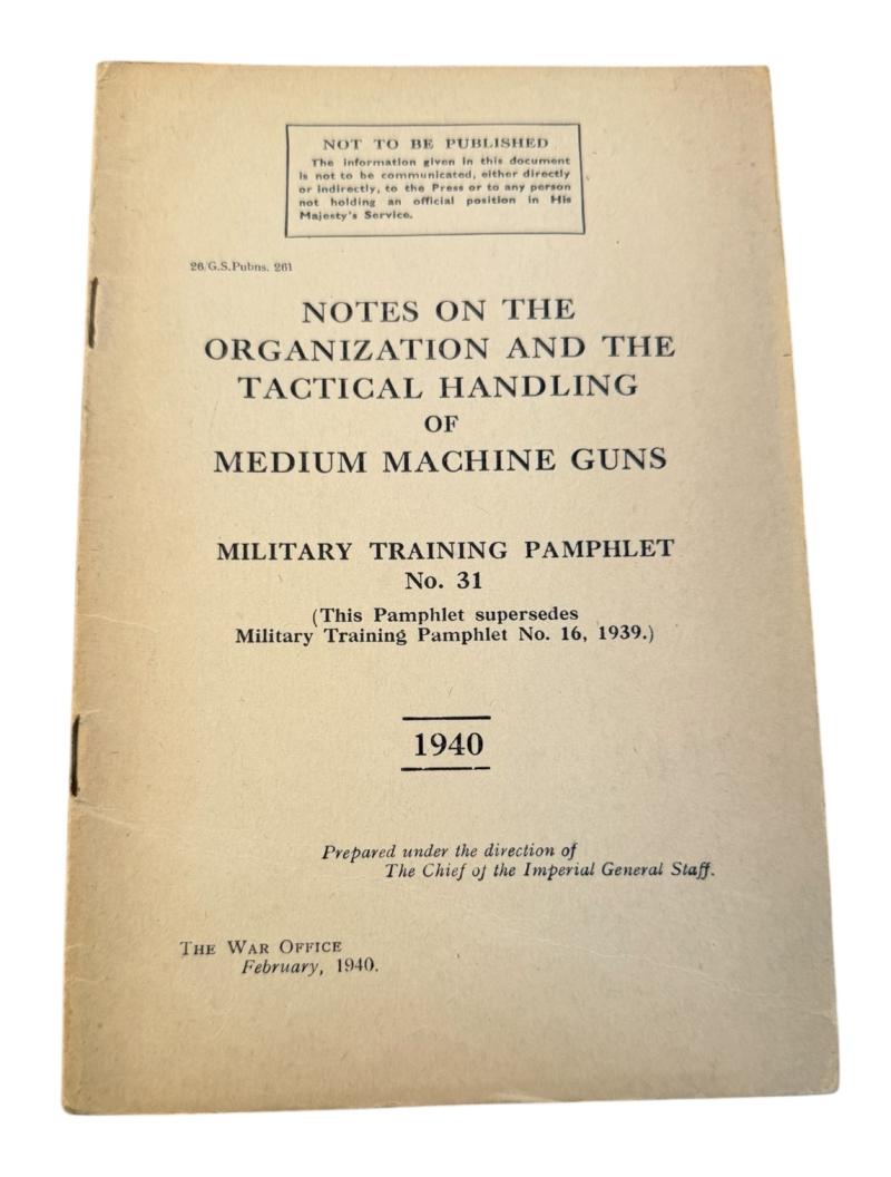 British WW2 Small Training Booklet
