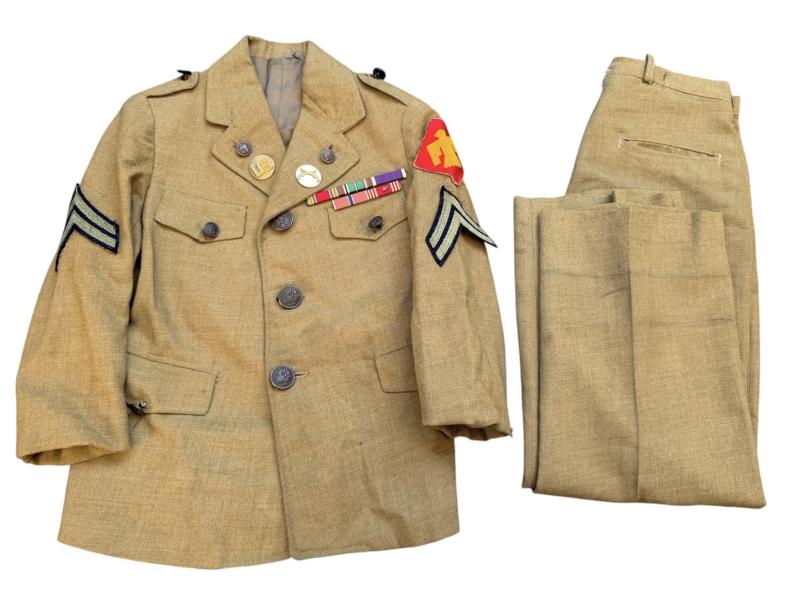 US WW2 Childs Military Uniform 45th Infantry Division
