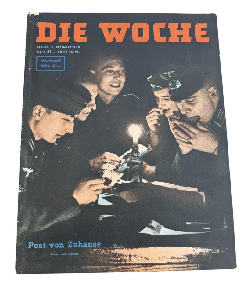 Die Woche Magazine with Wehrmacht Soldiers receiving post!