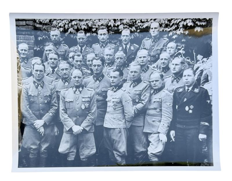 Very nice photograph of Officers and Knights Cross recipiënts of the SS.LAH with Sepp Dietrich