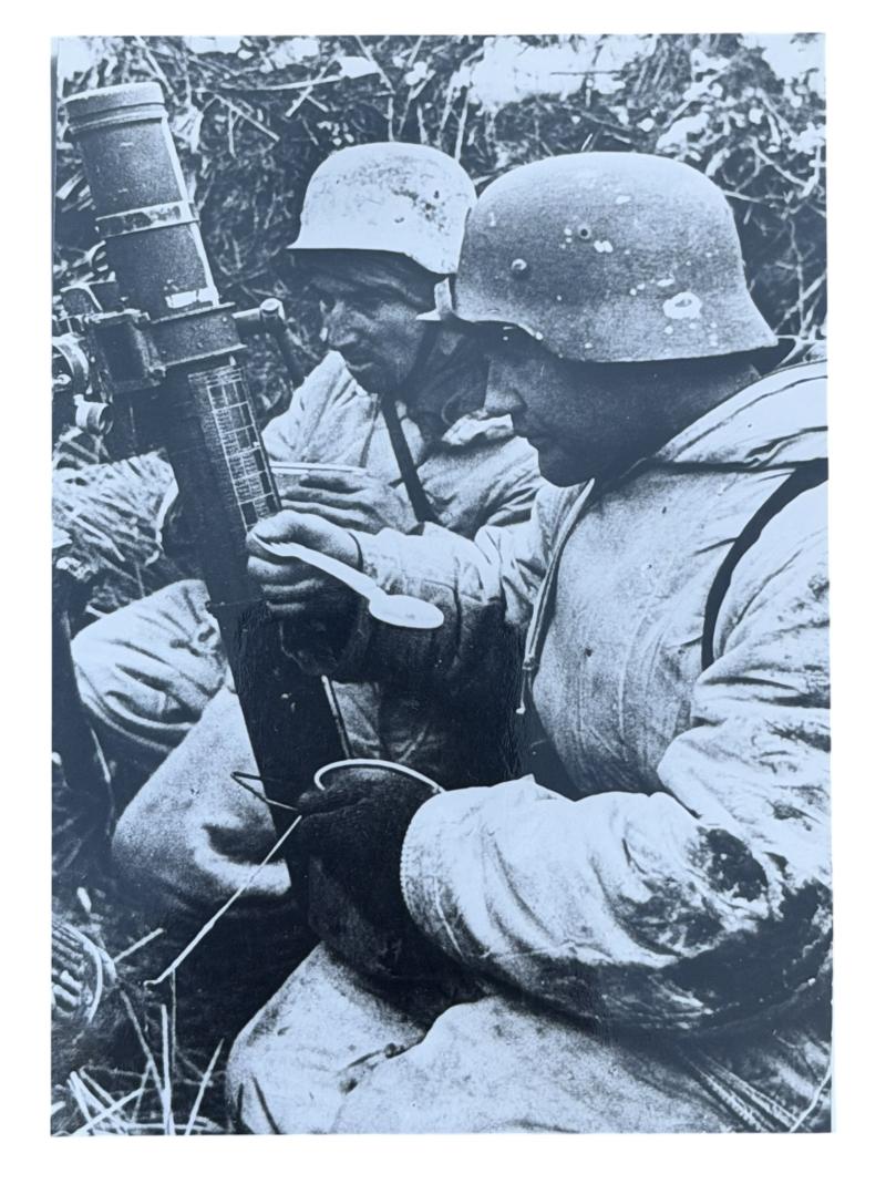 Very nice photograph of a Wehrmacht 8cm Mortar Crew