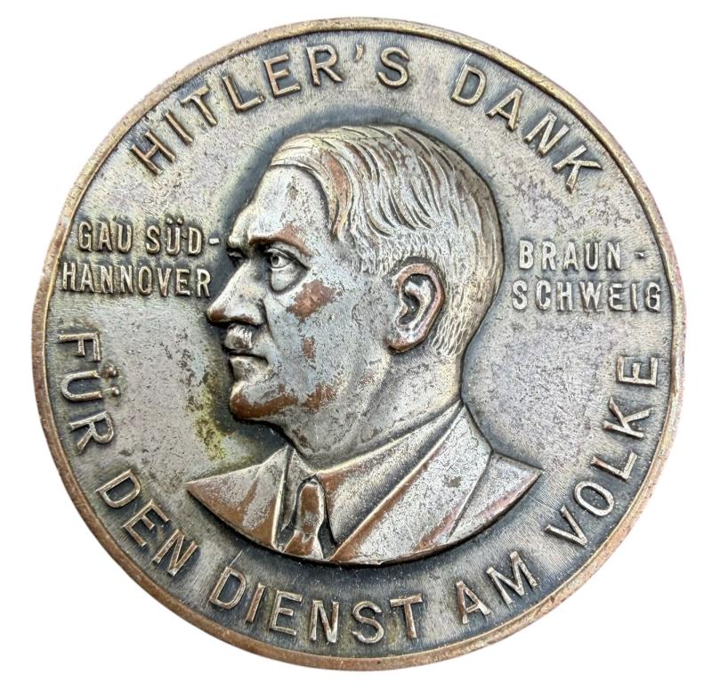 Gau Süd-Hannover - Braunsweig “Hitler’s Dank” Badge