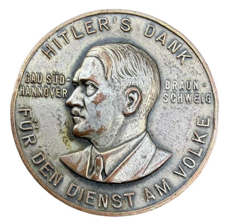 Gau Süd-Hannover - Braunsweig “Hitler’s Dank” Badge