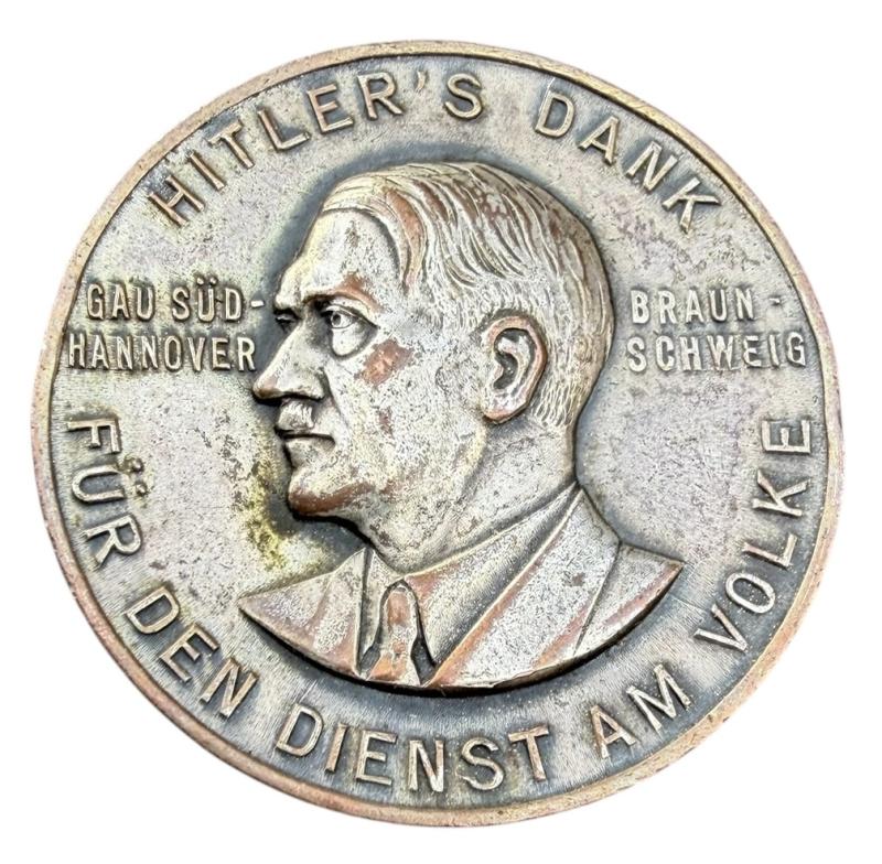 Gau Süd-Hannover - Braunsweig “Hitler’s Dank” Badge