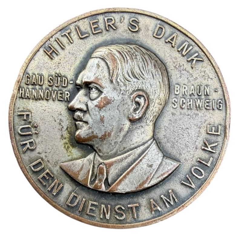 Gau Süd-Hannover - Braunsweig “Hitler’s Dank” Badge