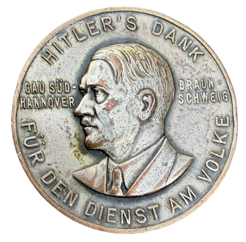 Gau Süd-Hannover - Braunsweig “Hitler’s Dank” Badge