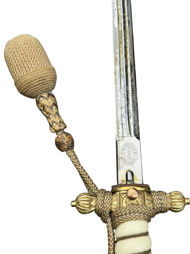 Kriegsmarine Dagger with Porte Pé and Hammered Finish Scabbard