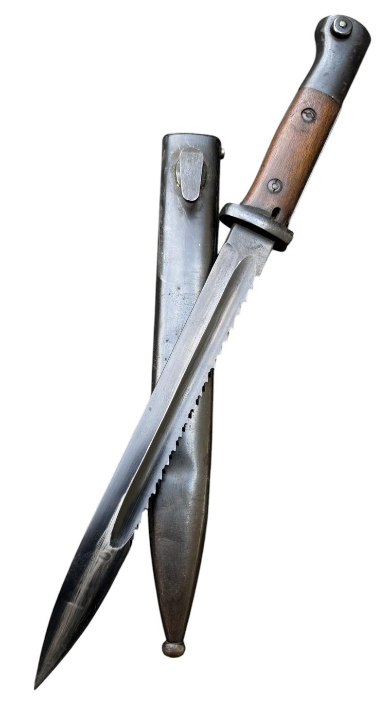 German WW1 Imperal Gewehr 98 Sawback Bayonet
