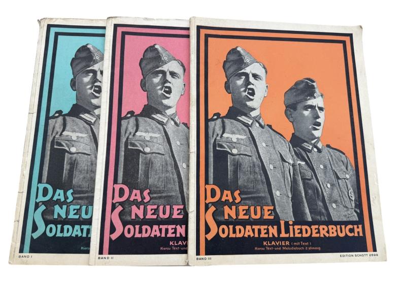 3 Wehrmacht Marching Song Books for Piano