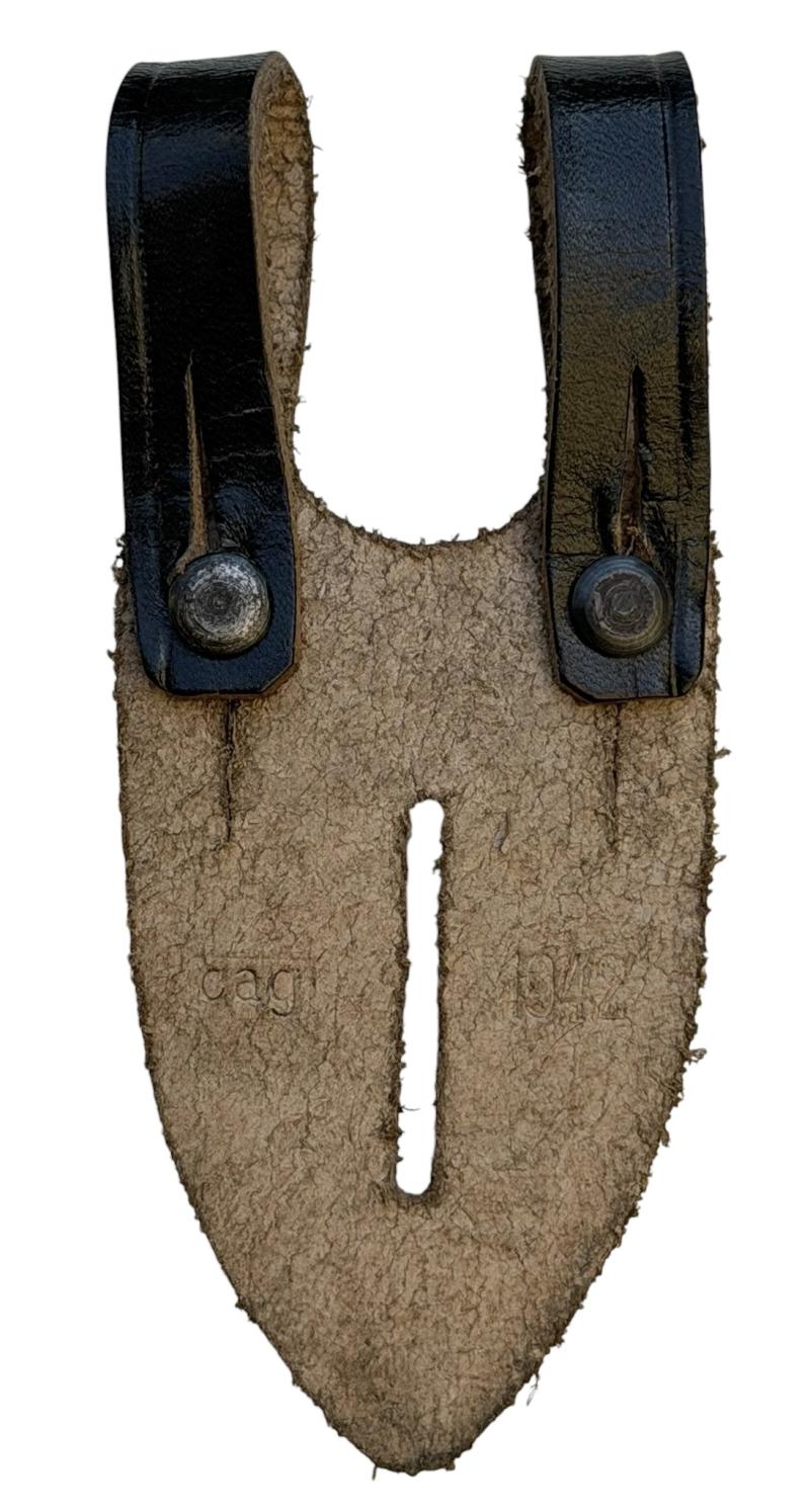 Wehrmacht Binoculars leather button attachment piece.