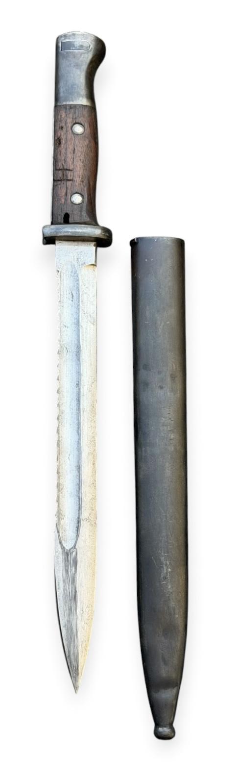 German WW1 Imperal Gewehr 98 Sawback Bayonet