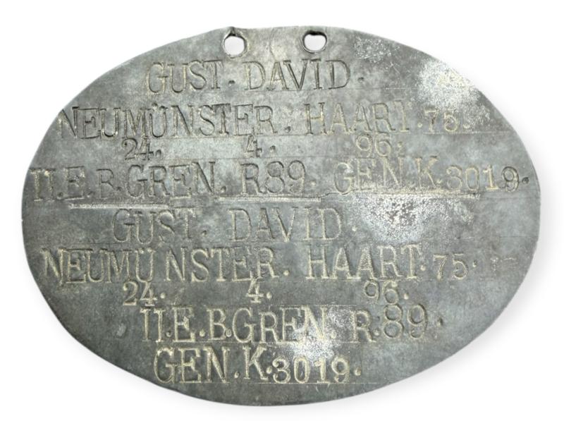 German WW1- Imperial Dog-Tag (E-Marke)