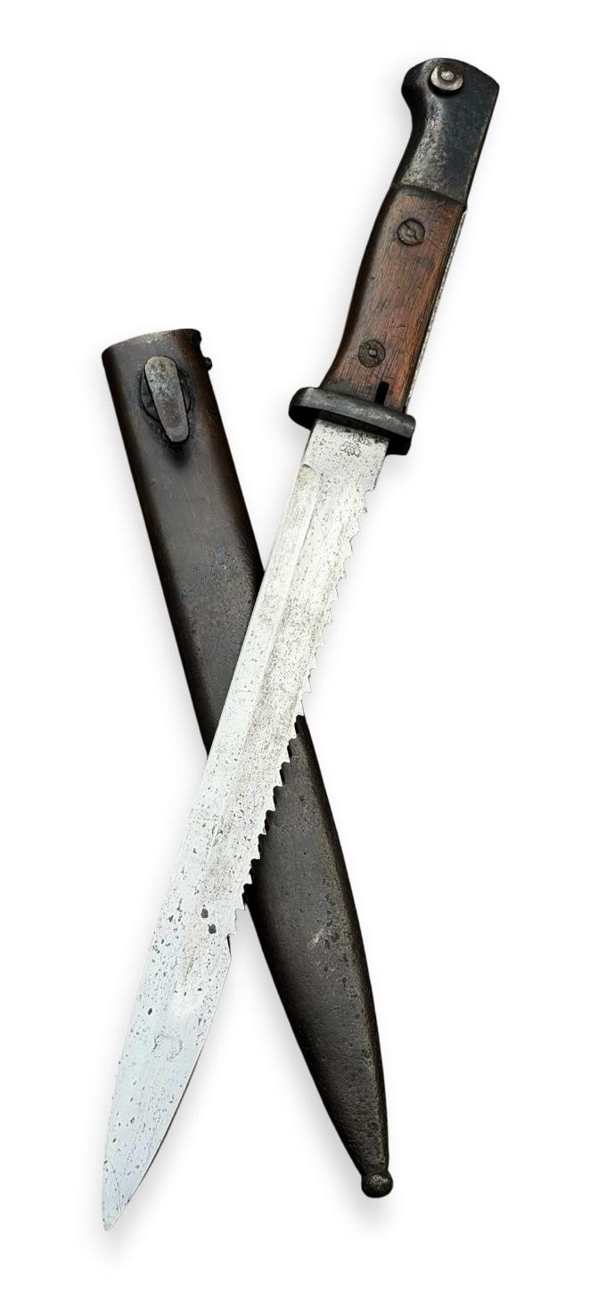 German WW1 Imperal Gewehr 98 Sawback Bayonet