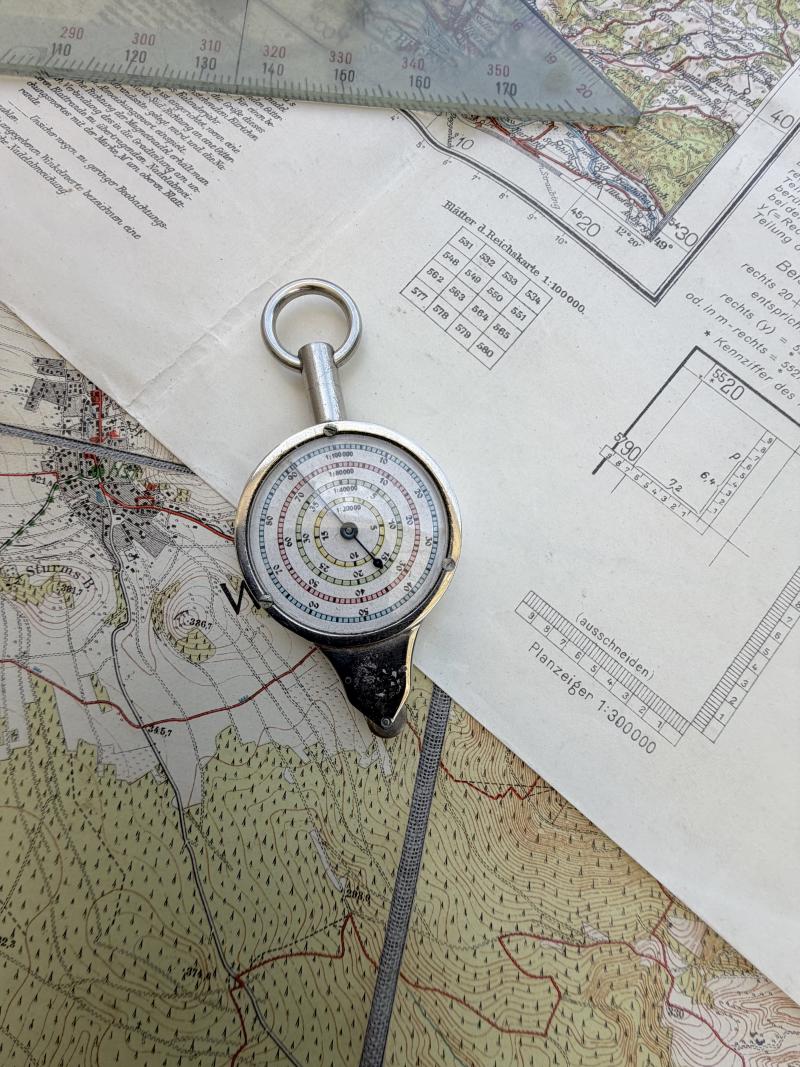 Luftwaffe Aircrew Navigation Tools in Pouch
