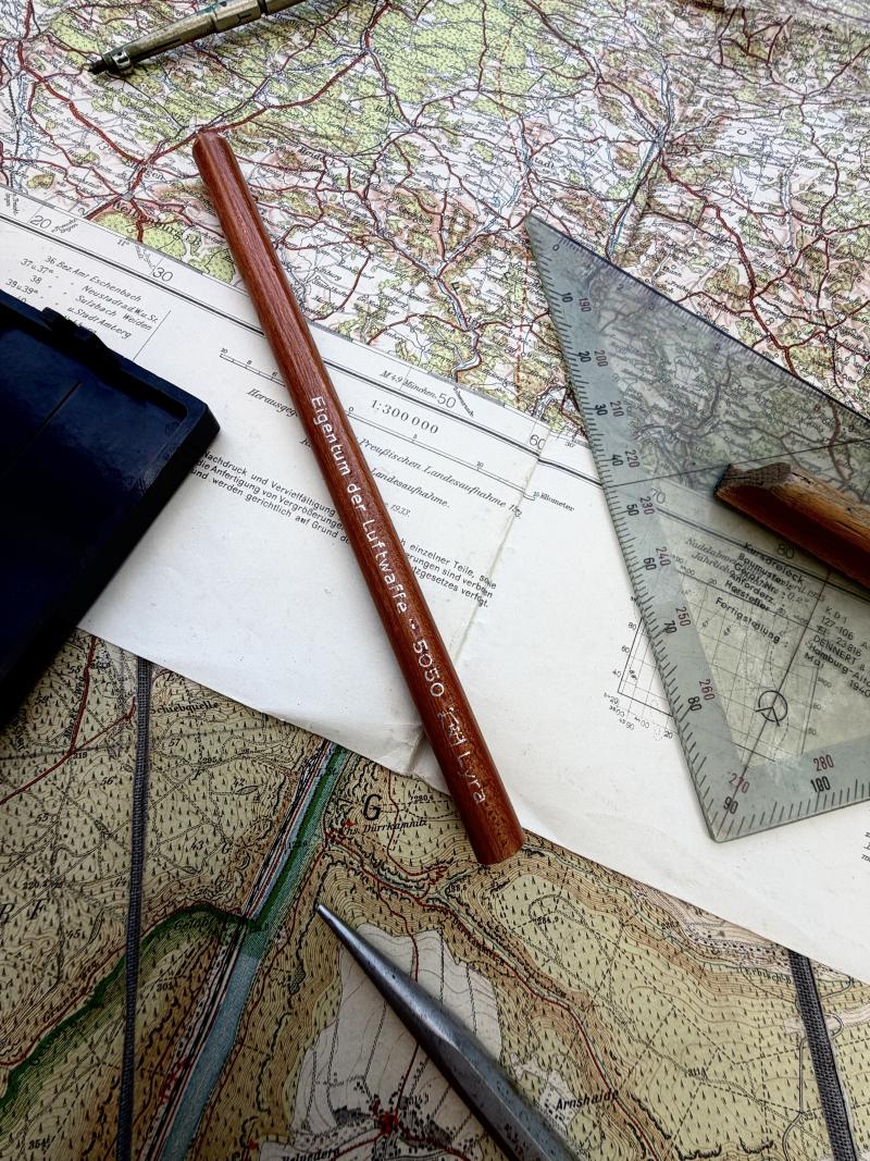Luftwaffe Aircrew Navigation Tools in Pouch