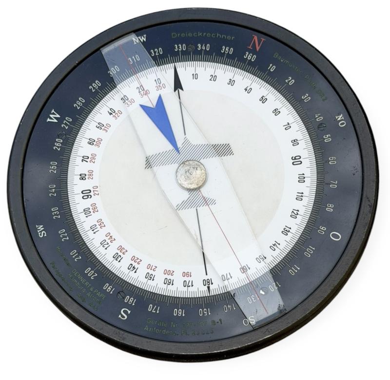 Luftwaffe Aircrew Navigation Tools in Pouch